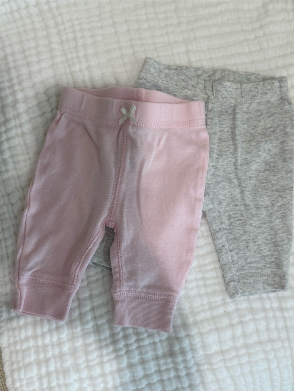 Carter's Pink and Heather Gray Leggings Set